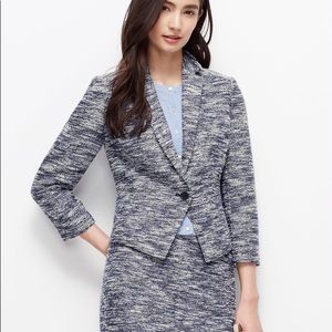Ann Taylor Tweed 3/4 Sleeve Jacket 6P